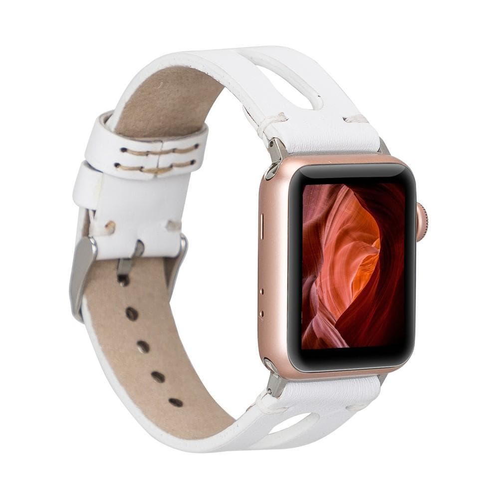 Leather Apple Watch Bands - BA2 Style Drop Cut 42mm-0